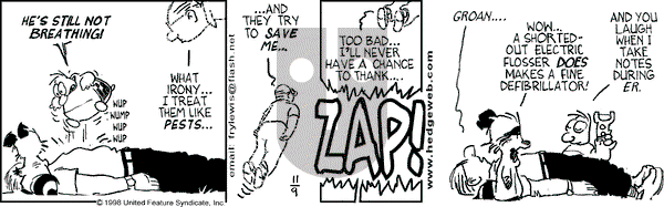 Over the Hedge on Monday November 9, 1998 Comic Strip