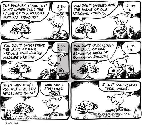 Tom Toles on Sunday December 1, 2002 Comic Strip