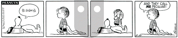 Peanuts on Saturday May 10, 1958 Comic Strip