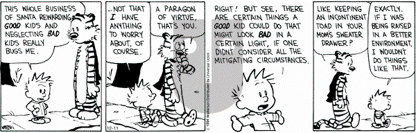 Calvin and Hobbes on Thursday December 11, 2014 Comic Strip