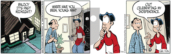 Baldo on Saturday July 4, 2015 Comic Strip