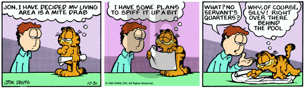 Garfield on Thursday October 31, 1985 Comic Strip