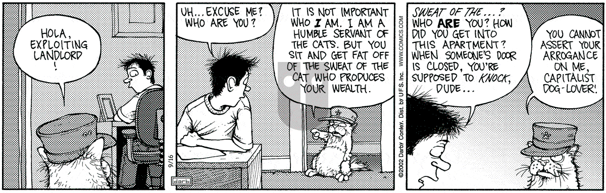 Get Fuzzy - Monday September 16, 2002 Comic Strip