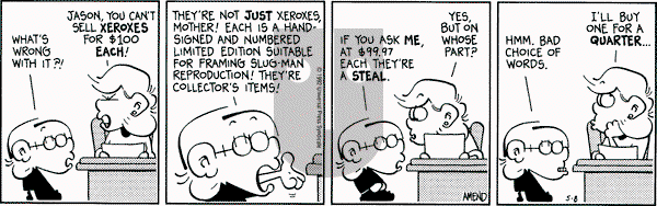 FoxTrot on Friday May 8, 1992 Comic Strip