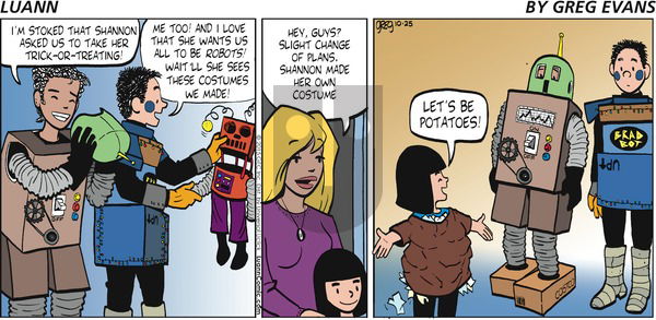 Luann on Sunday October 25, 2015 Comic Strip