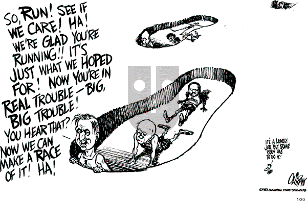 Pat Oliphant - Monday January 30, 1984 Comic Strip