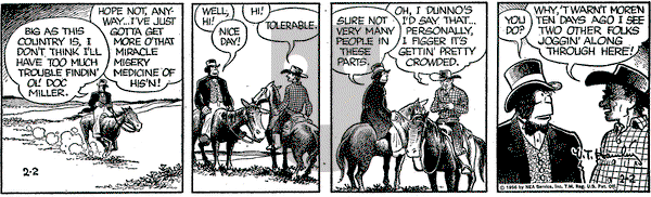 Alley Oop on Thursday February 2, 1956 Comic Strip