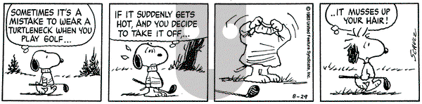 Peanuts on Monday August 29, 1983 Comic Strip