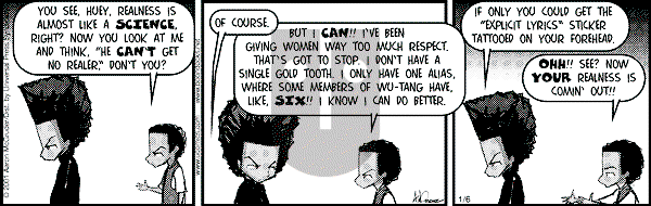 The Boondocks on Saturday August 9, 2008 Comic Strip