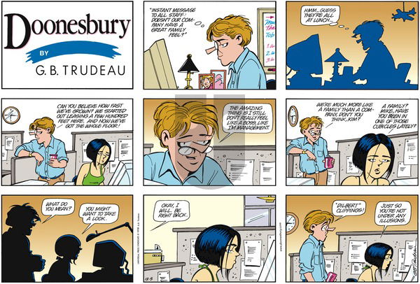 Doonesbury on Sunday December 5, 1999 Comic Strip