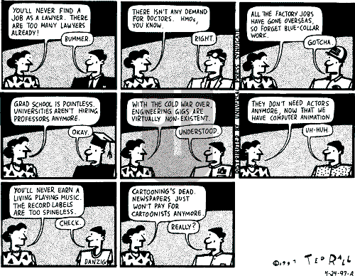 Ted Rall on Saturday April 26, 1997 Comic Strip