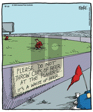 In the Bleachers on Thursday April 10, 2008 Comic Strip