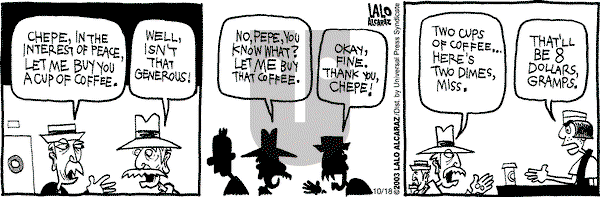 La Cucaracha on Saturday October 18, 2003 Comic Strip