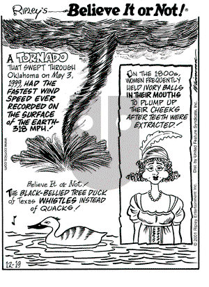 Ripley's Believe It or Not on Wednesday December 19, 2001 Comic Strip