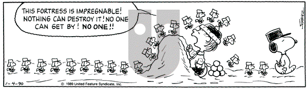 Peanuts on Thursday January 4, 1990 Comic Strip