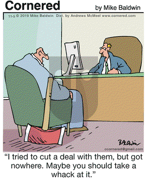 Cornered on Tuesday November 5, 2019 Comic Strip