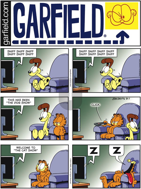 Garfield - Sunday September 7, 2014 Comic Strip