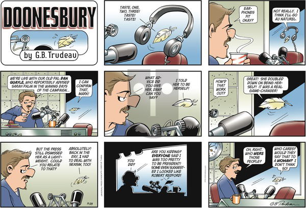 Doonesbury on Sunday November 23, 2008 Comic Strip