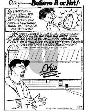 Ripley's Believe It or Not on Wednesday July 23, 2003 Comic Strip