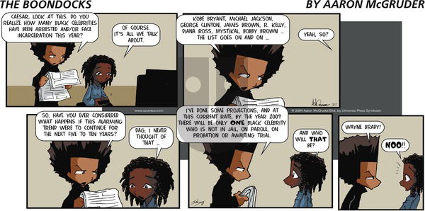 The Boondocks on Sunday March 7, 2004 Comic Strip