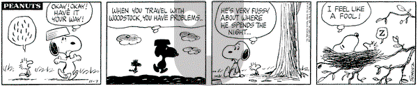 Peanuts on Saturday November 7, 1970 Comic Strip