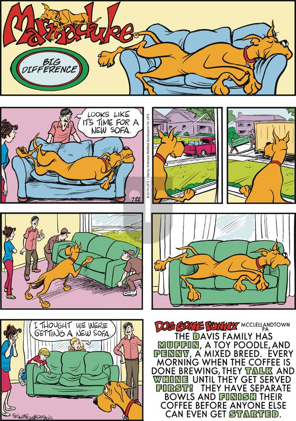 Marmaduke on Sunday July 22, 2018 Comic Strip