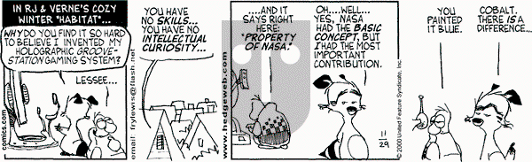 Over the Hedge on Wednesday November 29, 2000 Comic Strip