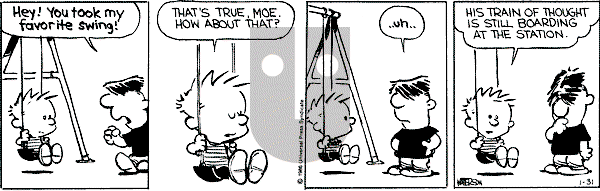 Calvin and Hobbes - Friday January 31, 1986 Comic Strip