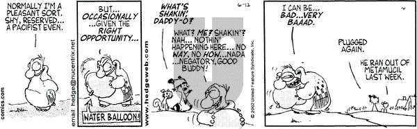 Over the Hedge on Wednesday June 12, 2002 Comic Strip
