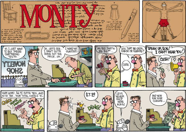 Monty on Sunday April 3, 2016 Comic Strip