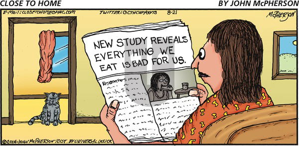 Close to Home on Sunday August 21, 2016 Comic Strip