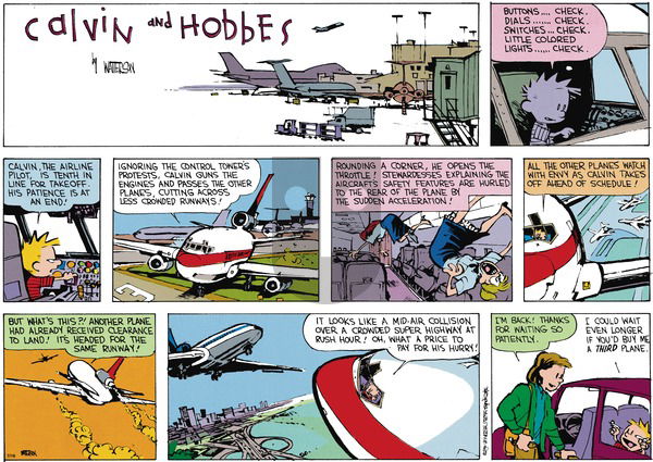 Calvin and Hobbes on Sunday September 2, 1990 Comic Strip