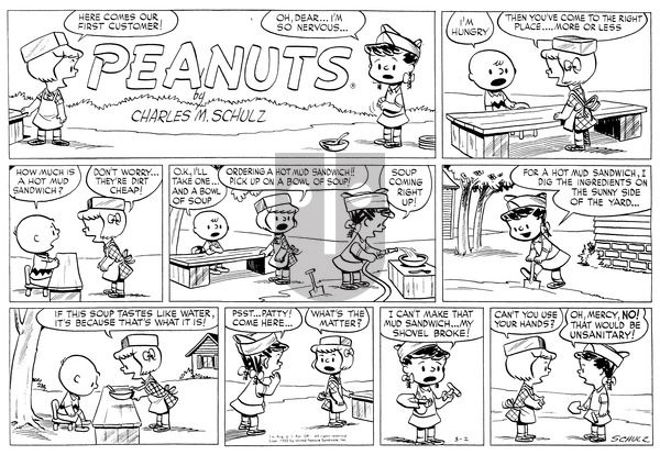Peanuts on Sunday March 2, 1952 Comic Strip