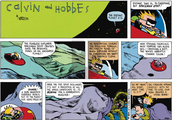 Calvin and Hobbes on Sunday March 3, 1991 Comic Strip