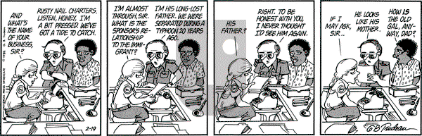 Doonesbury on Friday February 19, 1982 Comic Strip