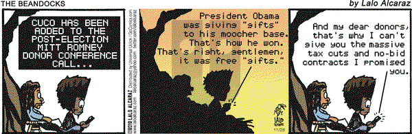 La Cucaracha on Wednesday November 28, 2012 Comic Strip