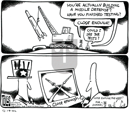 Tom Toles on Thursday December 19, 2002 Comic Strip
