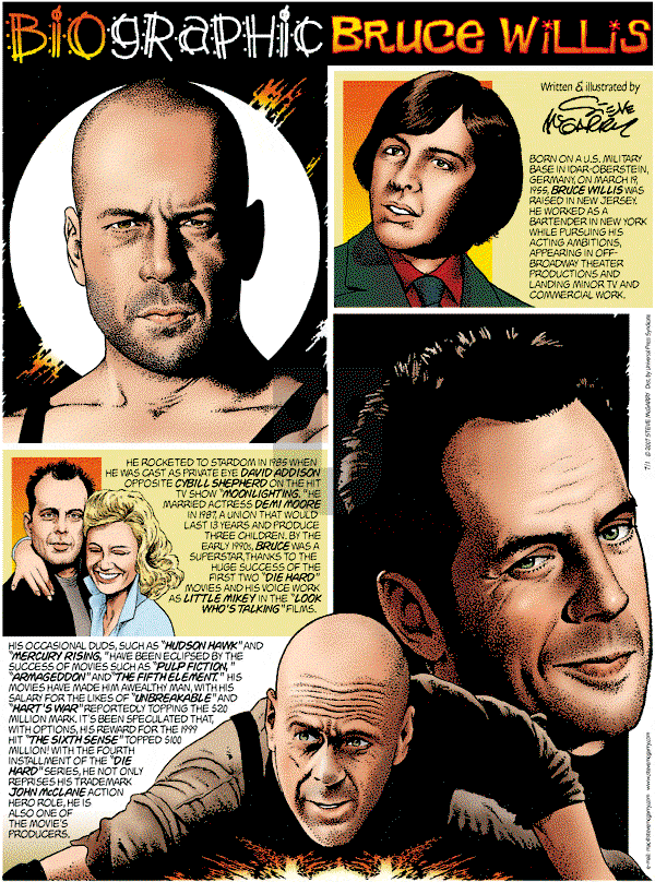 Biographic on Sunday July 1, 2007 Comic Strip