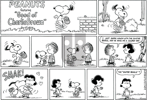 Peanuts - Sunday April 11, 1971 Comic Strip
