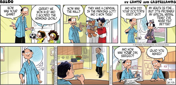 Baldo on Sunday April 6, 2014 Comic Strip