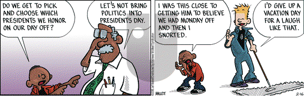 Frazz on Friday February 16, 2018 Comic Strip