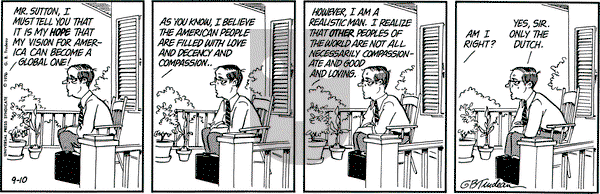 Doonesbury on Friday September 10, 1976 Comic Strip
