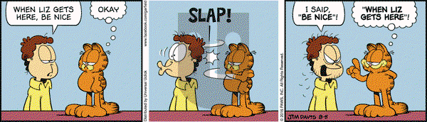 Garfield - Friday August 5, 2016 Comic Strip