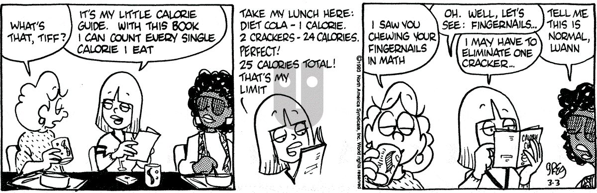Luann - Wednesday March 3, 1993 Comic Strip