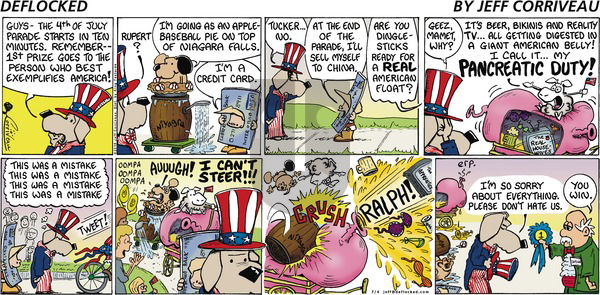 DeFlocked on Sunday July 4, 2010 Comic Strip