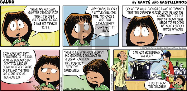 Baldo on Sunday September 2, 2007 Comic Strip