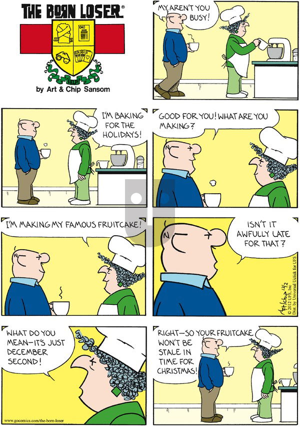 The Born Loser on Sunday December 2, 2012 Comic Strip