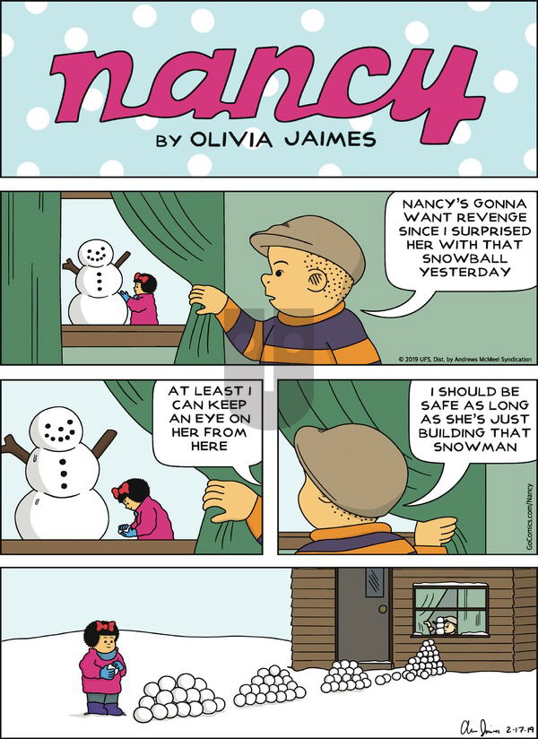 Nancy on Sunday February 17, 2019 Comic Strip