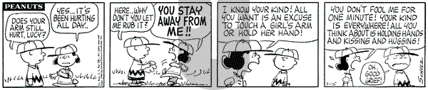 Peanuts on Wednesday July 15, 1964 Comic Strip
