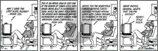 Doonesbury on Thursday April 1, 1982 Comic Strip